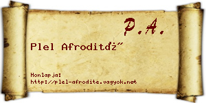Plel Afrodité névjegykártya